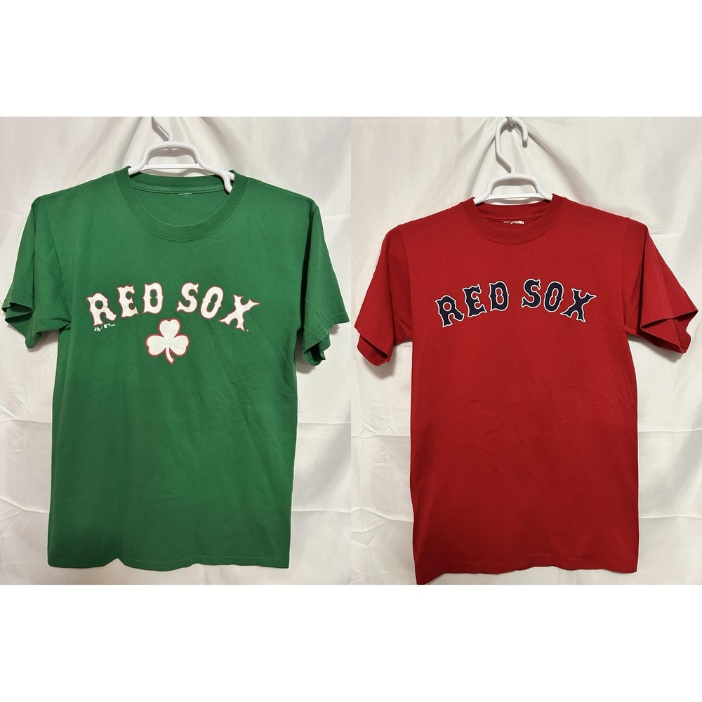 Majestic Boston Red Sox Matsuzaka 18 Green St Patricks Day & Red T-Shirt Bundle